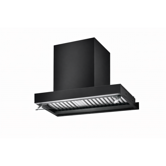 AIRFORCE F300 NoDrop BL/A/60 60cm Μαύρο Απορροφητήρας Εντοιχιζόμενος Τζάκι